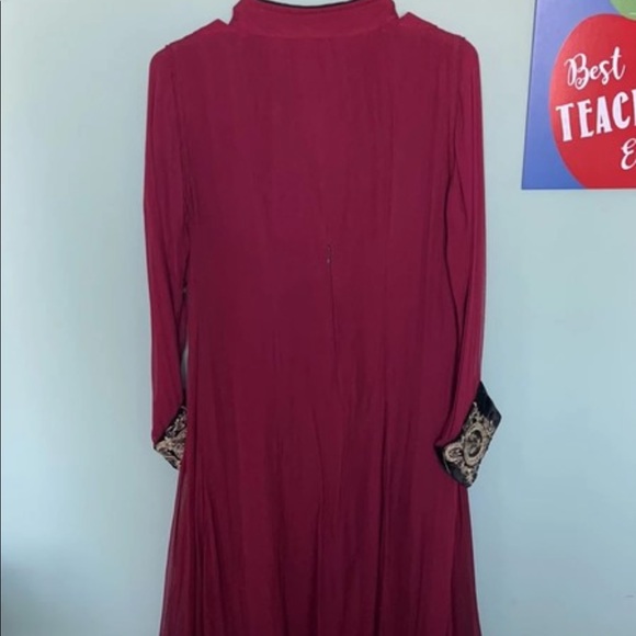 Maroon anarkali - Picture 6 of 8